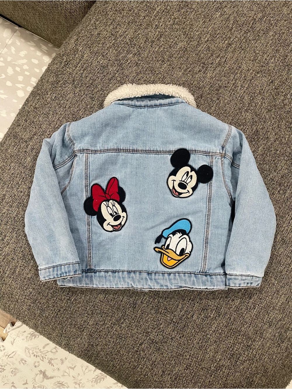 ZARA x DISNEY Sherpa Lined Denim Jacket